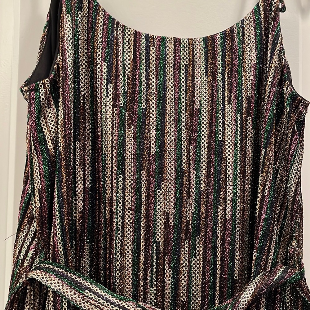 Lush shimmery midi dress with slip underneath